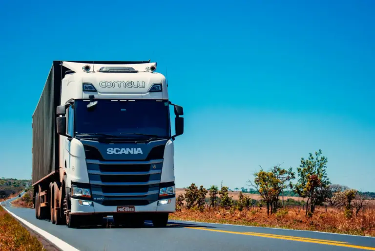 Oversize load secured on a heavy haul trailer